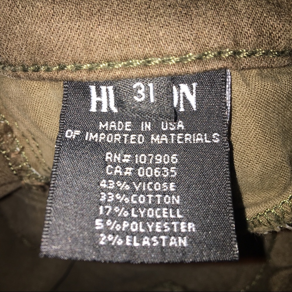 HUDSON SUPER SKINNY JEANS: “Nico”/Midrise/Olive - Picture 7 of 8